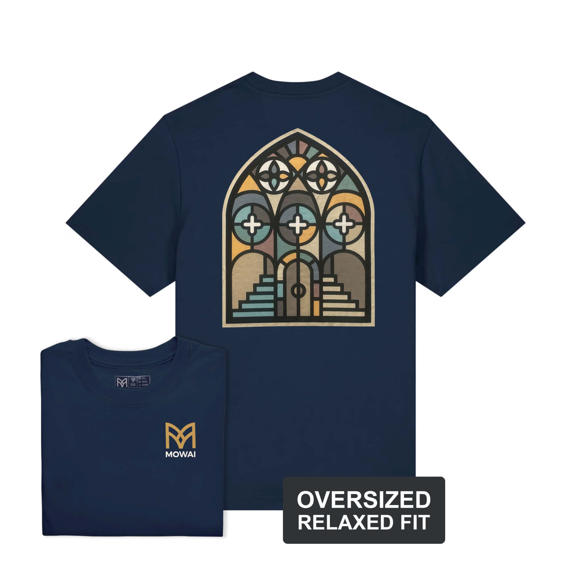 Stained Glass Navy Relaxed Fit